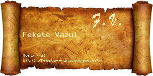 Fekete Vazul névjegykártya